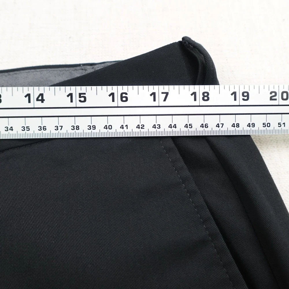 Haggar Dress Pants 38x32 Black Classic Fit No Iron Mid Rise Stretch Corporate - Picture 8 of 12